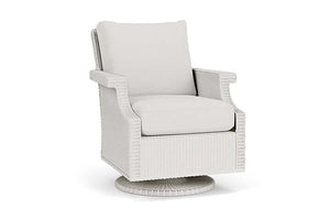Lloyd Flanders Hamptons Swivel Rocker Lounge Chair Matte White