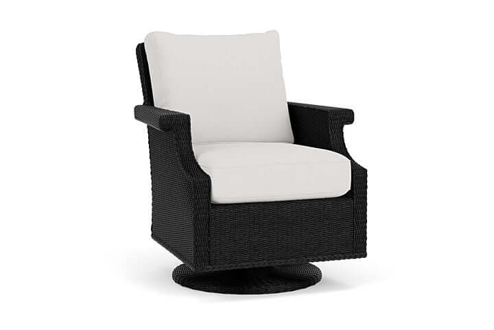 Lloyd Flanders Hamptons Swivel Rocker Lounge Chair Ebony