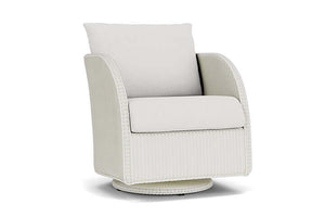 Lloyd Flanders Essence Swivel Glider Lounge Chair Matte White