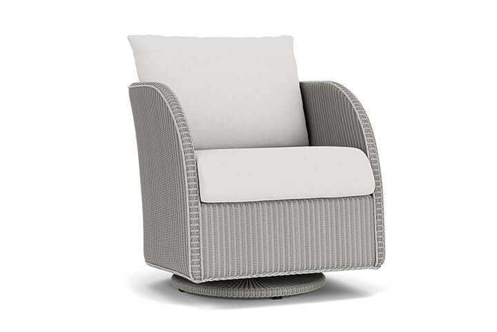 Lloyd Flanders Essence Swivel Glider Lounge Chair Platinum