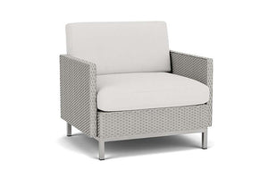 Lloyd Flanders Elements Lounge Chair with Loom Arms and Back Platinum