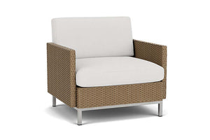 Lloyd Flanders Elements Lounge Chair with Loom Arms and Back Fawn