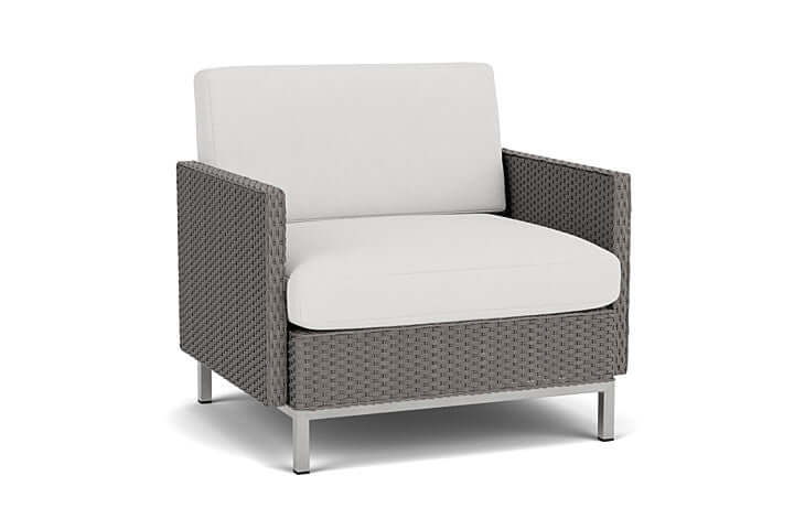 Lloyd Flanders Elements Lounge Chair with Loom Arms and Back Pewter