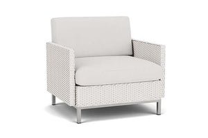 Lloyd Flanders Elements Lounge Chair with Loom Arms and Back White