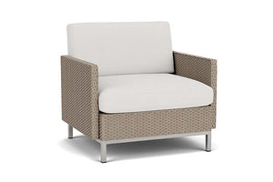 Lloyd Flanders Elements Lounge Chair with Loom Arms and Back French Beige