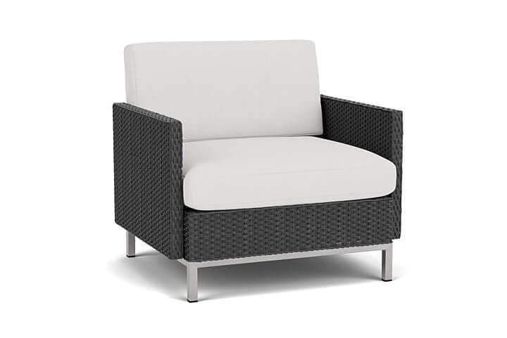 Lloyd Flanders Elements Lounge Chair with Loom Arms and Back Charcoal