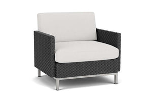 Lloyd Flanders Elements Lounge Chair with Loom Arms and Back Charcoal