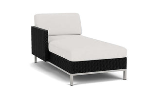 Lloyd Flanders Elements Right Arm Chaise with Loom Arm and Back Ebony