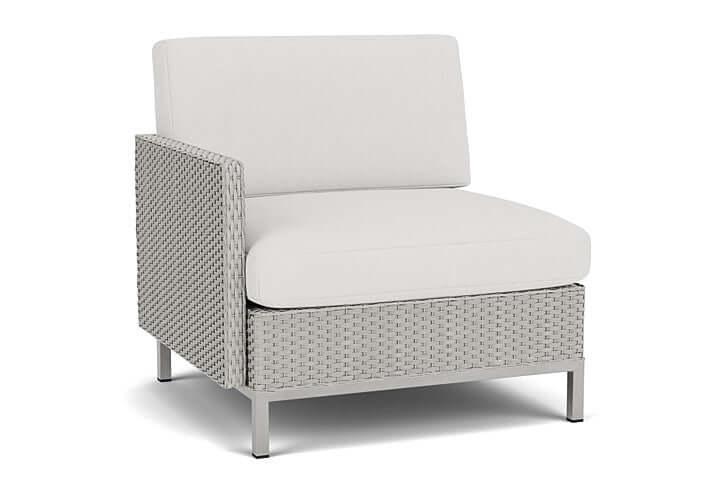 Lloyd Flanders Elements Right Arm Lounge Chair with Loom Arm and Back Platinum