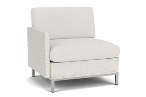 Lloyd Flanders Elements Right Arm Lounge Chair with Loom Arm and Back Matte White