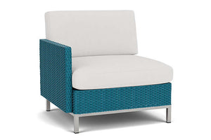 Lloyd Flanders Elements Right Arm Lounge Chair with Loom Arm and Back Peacock