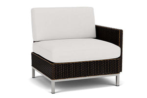 Lloyd Flanders Elements Left Arm Lounge Chair with Loom Arm and Back Mink