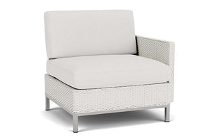 Lloyd Flanders Elements Left Arm Lounge Chair with Loom Arm and Back Matte White