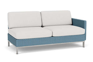 Lloyd Flanders Elements Left Arm Settee with Loom Arm and Back Stillwater