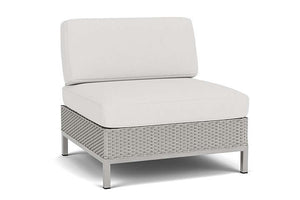 Lloyd Flanders Elements Armless Lounge Chair with Loom Back Platinum