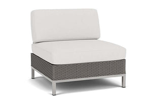 Lloyd Flanders Elements Armless Lounge Chair with Loom Back Pewter