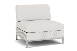 Lloyd Flanders Elements Armless Lounge Chair with Loom Back Matte White