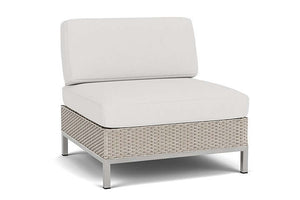 Lloyd Flanders Elements Armless Lounge Chair with Loom Back Linen