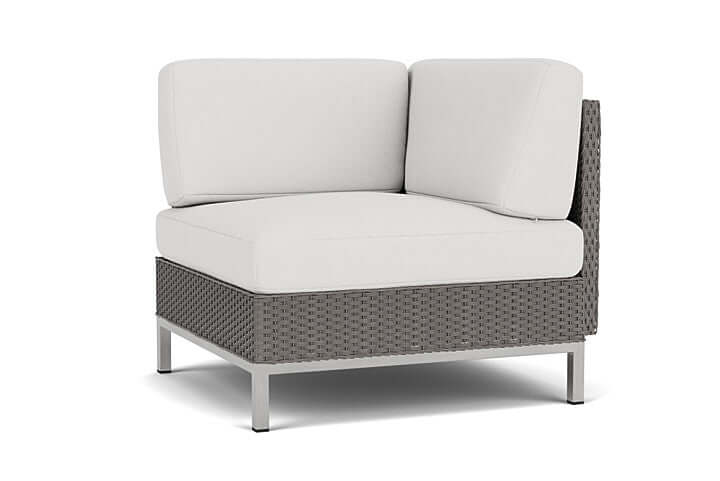 Lloyd Flanders Elements Corner Sectional with Loom Back Pewter