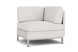 Lloyd Flanders Elements Corner Sectional with Loom Back Matte White