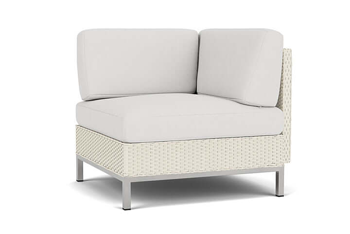 Lloyd Flanders Elements Corner Sectional with Loom Back Ivory
