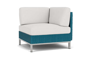 Lloyd Flanders Elements Corner Sectional with Loom Back Peacock
