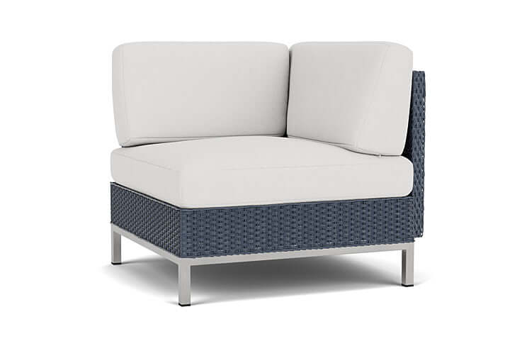 Lloyd Flanders Elements Corner Sectional with Loom Back Denim Blue