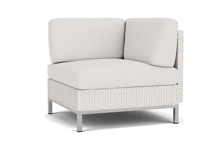 Lloyd Flanders Elements Corner Sectional with Loom Back White