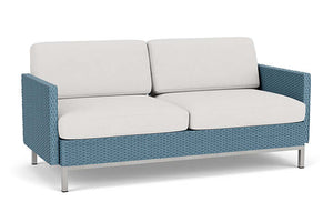 Lloyd Flanders Elements Settee with Loom Arms and Back Stillwater