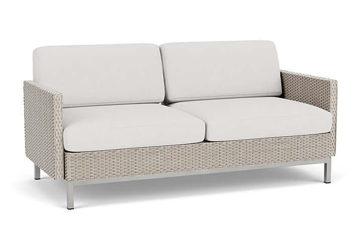 Lloyd Flanders Elements Settee with Loom Arms and Back Linen
