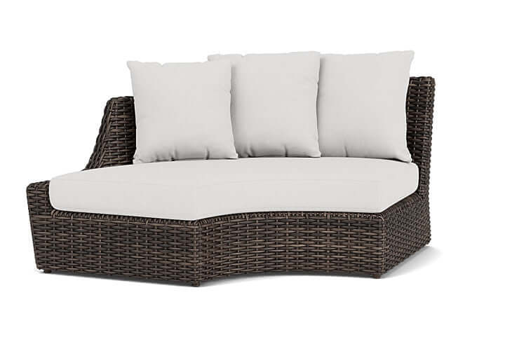 Lloyd Flanders Largo Right Arm Curved Sofa Sectional Vintage Oak