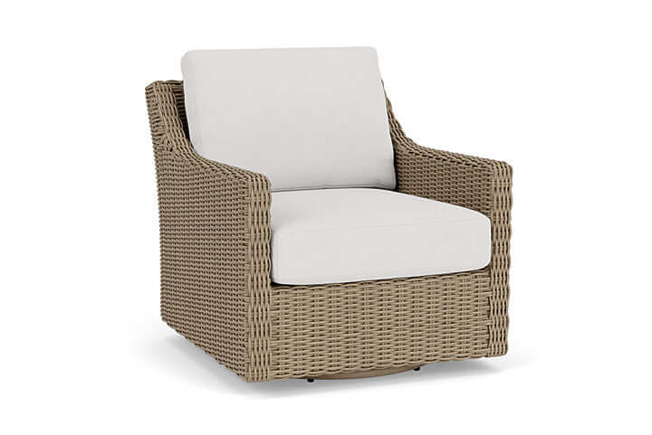 Lloyd Flanders Milan Swivel Glider Lounge Chair Brushwood