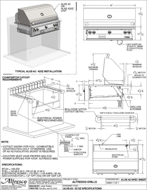 Alfresco 42" Luxury Grill Built-In-Liquid Propane