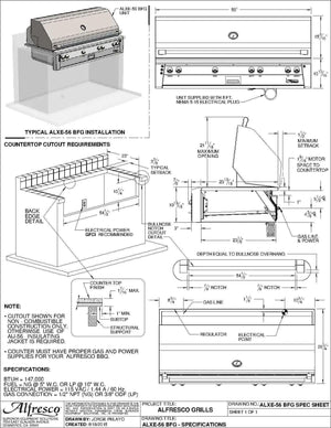 Alfresco 56" Luxury All Grill Built-In-Liquid Propane