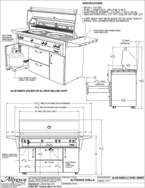 Alfresco 56" Luxury All Freestanding Grill-Liquid Propane