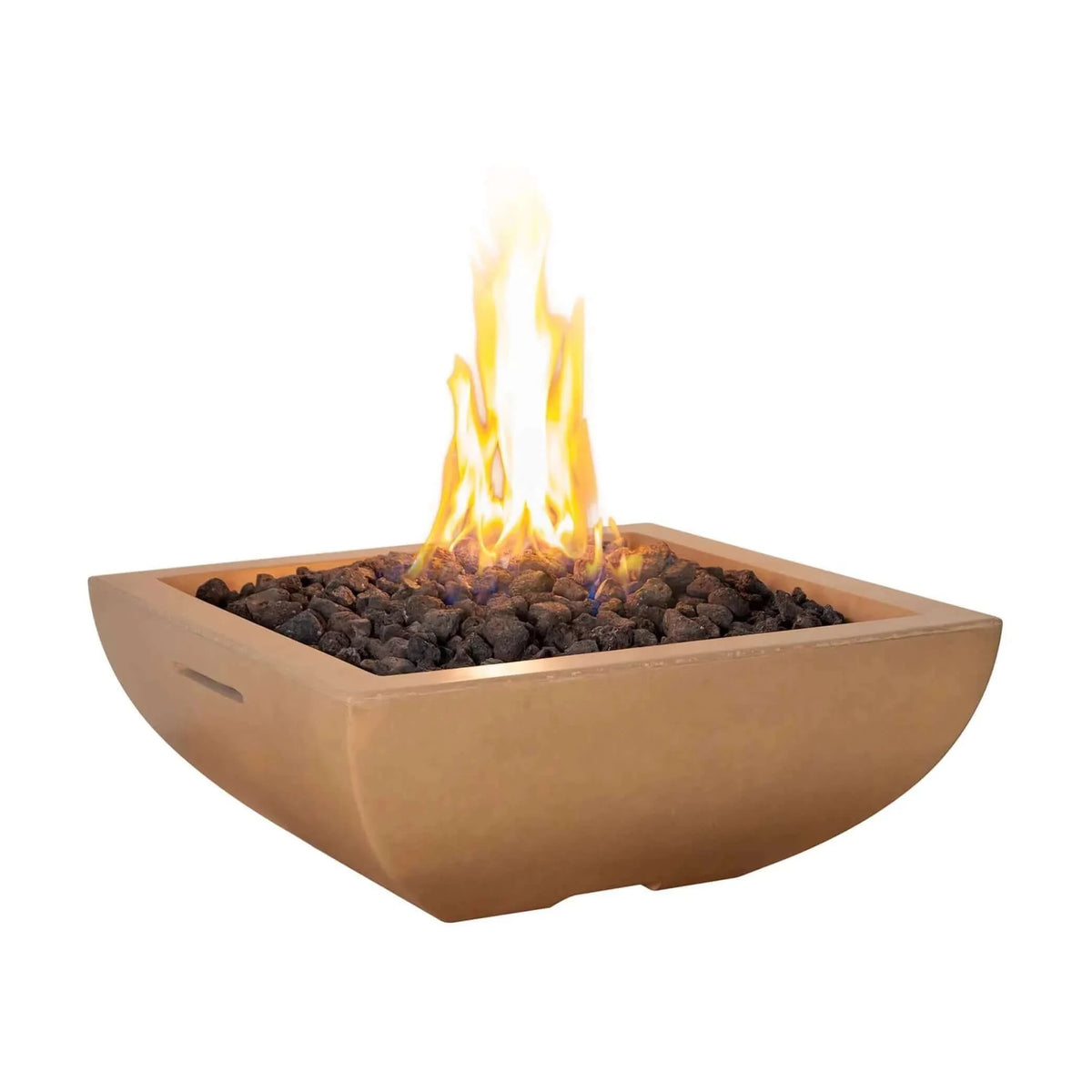 American Fyre Designs 30" Bordeaux Petite Square Fire Bowl-Natural Gas