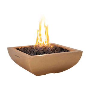 American Fyre Designs 30" Bordeaux Petite Square Fire Bowl-Natural Gas