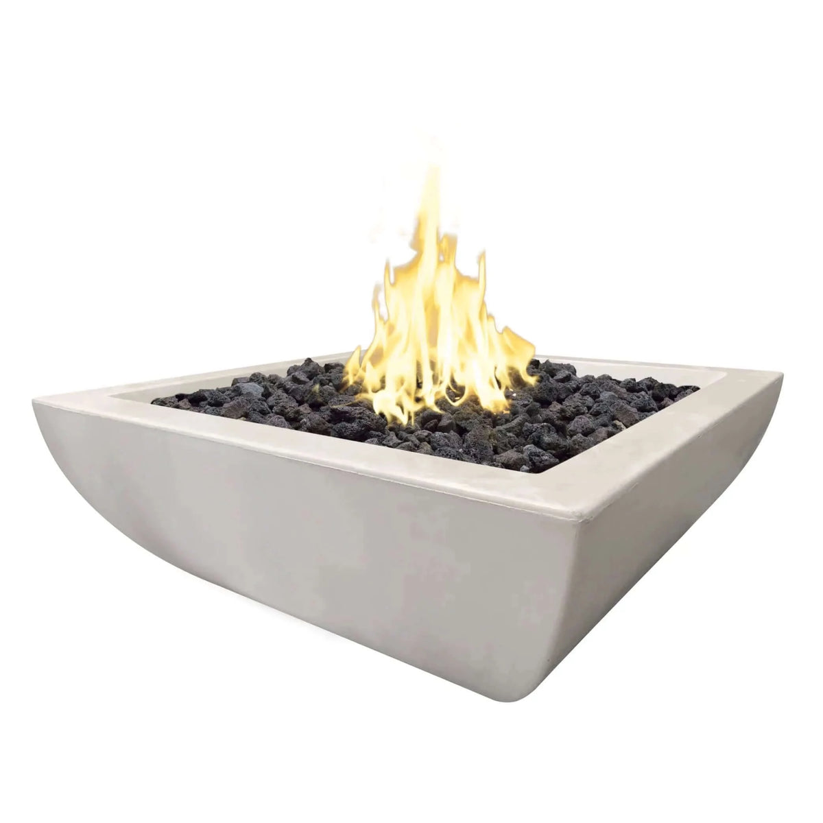 American Fyre Designs 30" Bordeaux Petite Square Fire Bowl-Natural Gas