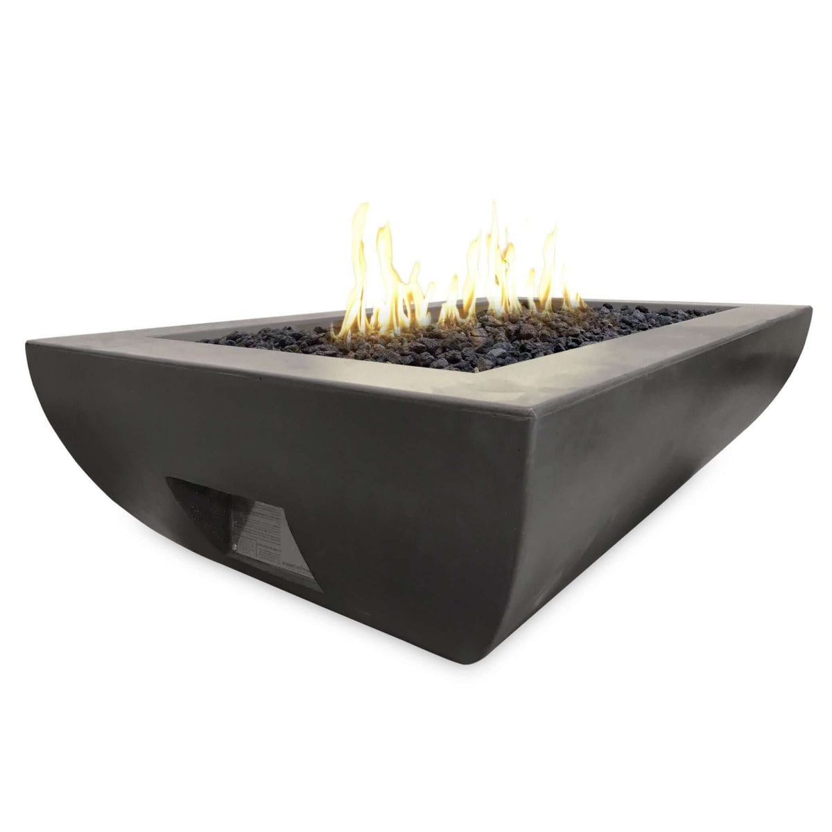 American Fyre Designs 50" Bordeaux Rectangle Fire Bowl-Natural Gas