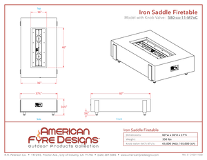 American Fyre Designs Iron Saddle Fire Table-Liquid Propane