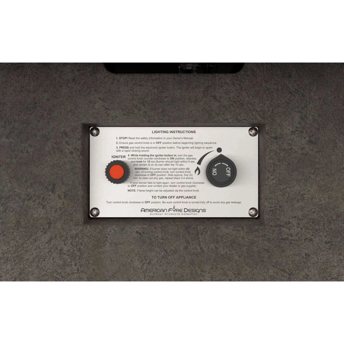 American Fyre Designs Contempo LP Select Firetable-Natural Gas