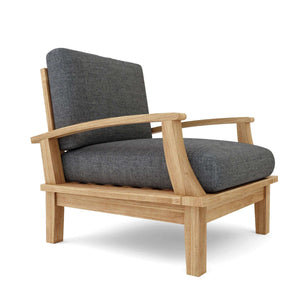 Anderson Teak Brianna Deep Seating Armchair + Cushion-Cast Charcoal