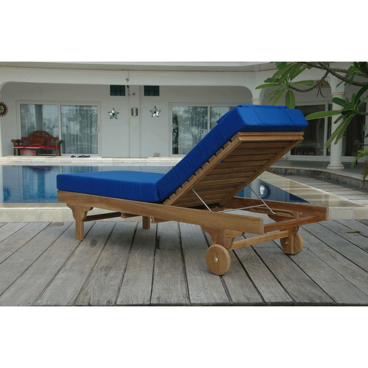 Anderson Teak Capri Sun Lounger Adjusted Back & Side Tray-