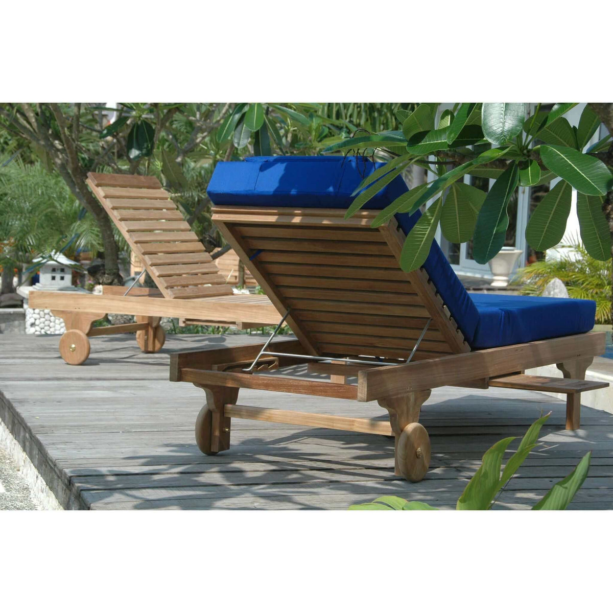 Anderson Teak Capri Sun Lounger Adjusted Back & Side Tray-
