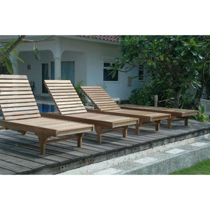 Anderson Teak Capri Sun Lounger Adjusted Back & Side Tray-