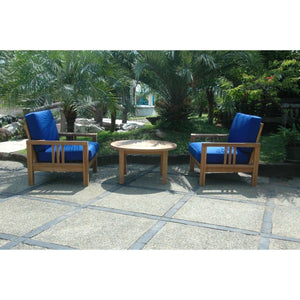 Anderson Teak SouthBay Deep Seating 3-Pieces Conversation Set A-Linen Antique Beige