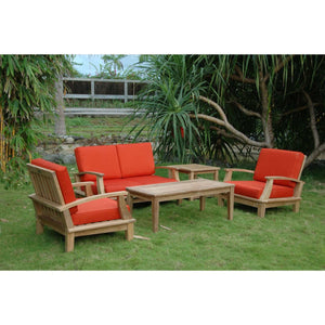 Anderson Teak Brianna Bahama 5-Pieces Deep Seating Loveseat Set-