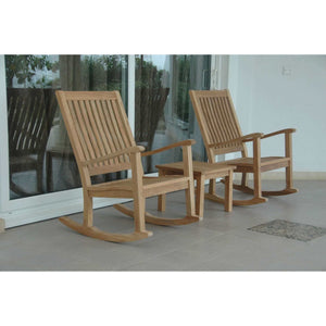 Anderson Teak Del-Amo Bahama 3-Pieces Set with Square Side Table-