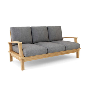 Anderson Teak Brianna Deep Seating Sofa + Cushion-Cast Slate