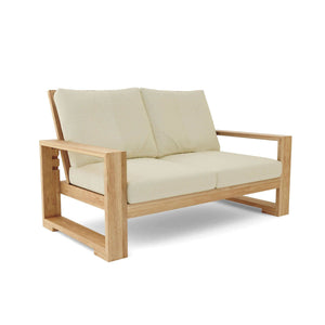 Anderson Teak Capistrano Deep Seating Loveseat-Canvas Natural